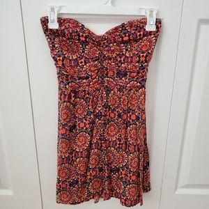 Strapless mini dress